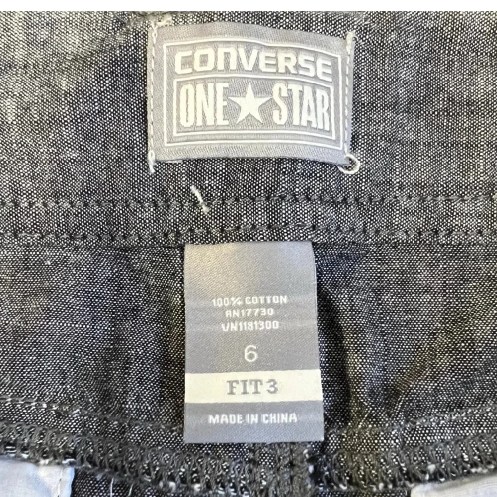 Converse One Star Women’s Gray Mini Skirt W/ Faux Leather Belt & Pockets Size‎ 6